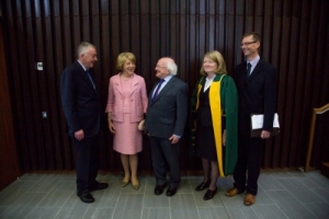 Professor Daly (to the right of An tUachtarán, Michael D. Higgins). www.ul.ie
